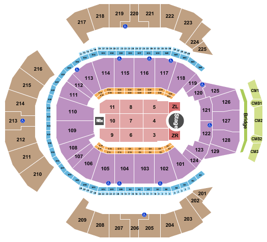 Chase Center Zayn Seating Chart